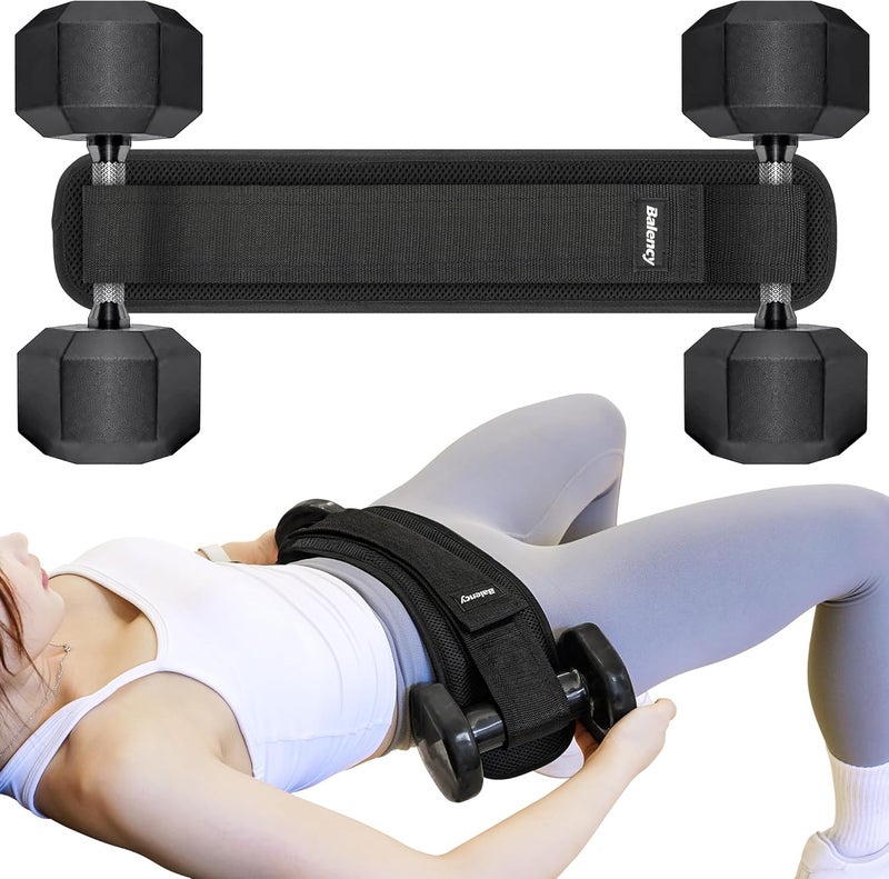 Balency Hip Thrust Belt, Hip Thrust Belt for Dumbbells Heavy, Booty Belt for Hip Thrust, Slip-Resistant Padding Hip Thrust Belt for Gym or Home Workouts, Hip Thrust Band for Dumbbell Kettlebell Plate - Image 1